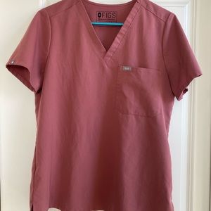 FIGS Catarina scrub top, mauve